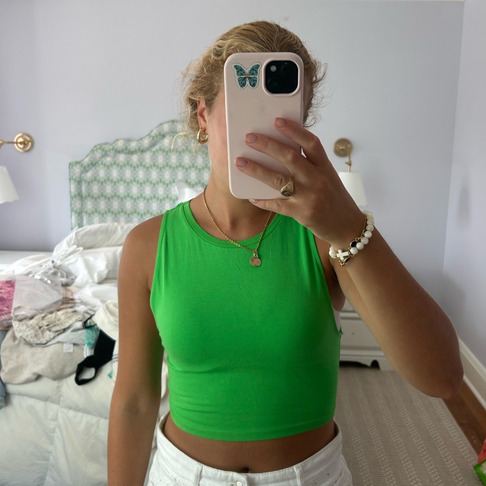 Zara Vibrant Green Tank Top